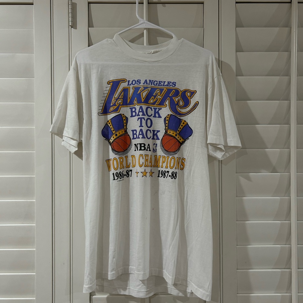 Vintage Lakers Back to Back Champions Tee